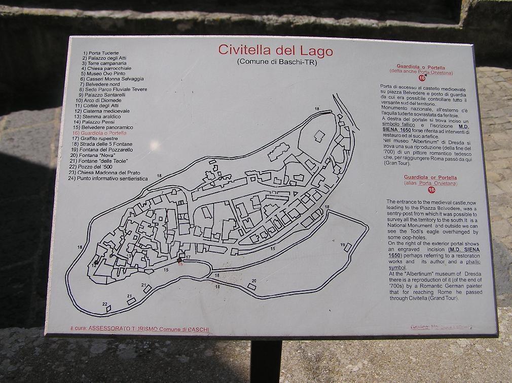 Civitella del Lago - city map - (photo by Roberta Milleri).
