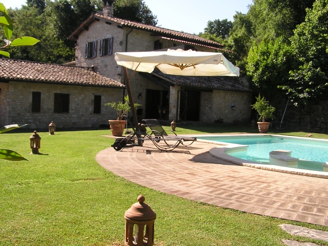 The countryhouse and the pool